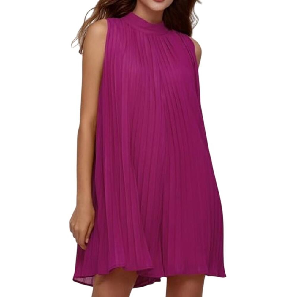 Deep Self Women's Pleated Romper Sleeveless High Neck Flowy Dressy Romper Sz XL